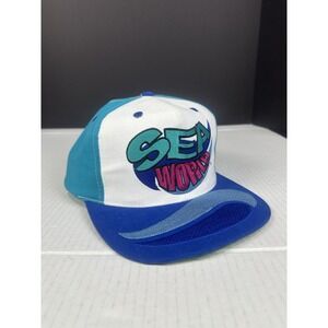 Vintage Sea World Cap Hat SnapBack 80's 90's Multicolor One Size